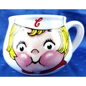 Cambell's Kid Soup Mug Vintage 1998 Smiling Boy Advertising Ceramic Cup 3.25 In